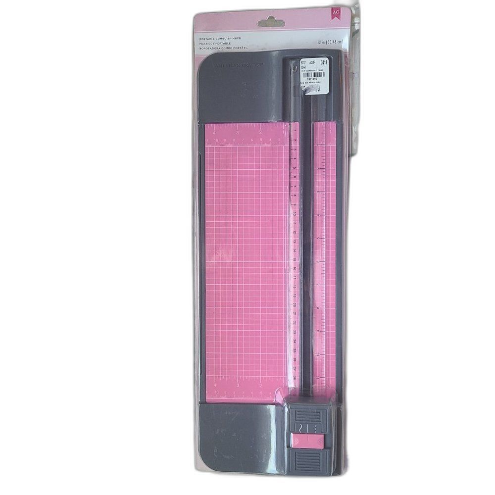 American Crafts 12-Inch Portable Combo Trimmer for Paper Crafts Scrapbooking NWT